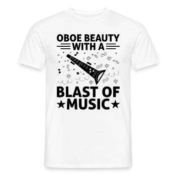 Oboe Player Oboe Basoonist Marching Band Instrumen - Men's T-Shirt - white - Front - AI Model Male 178 dark (178cm)