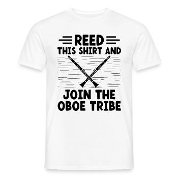 Oboist Oboe Basoonist Marching Band Instrumen - Männer T-Shirt - Weiß - Vorne - AI Model Male 178 dark (178cm)