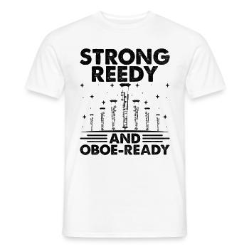 Oboist Oboe Basoonist Marching Band Instrumen - Männer T-Shirt - Weiß - Vorne - AI Model Male 178 dark (178cm)