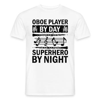 Oboist Oboe Basoonist Marching Band Instrumen - Männer T-Shirt - Weiß - Vorne - AI Model Male 178 dark (178cm)
