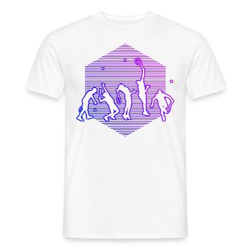 Tennis Tennis Tennis Tennis Hommes - T-shirt homme - blanc - Devant - AI Model Male 178 dark (178cm)