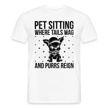 Pet Sitter Pet Sitting Chien et Cat Sitters Chien Wal - T-shirt homme - blanc - Devant - AI Model Male 178 dark (178cm)