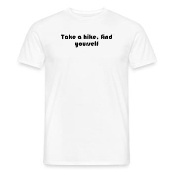 Wandern - Take A Hike, Find Yourself - Männer T-Shirt - Weiß - Vorne - AI Model Male 178 dark (178cm)