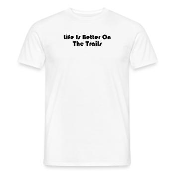 Randonnée - La vie est plus belle sur les sentiers - T-shirt homme - blanc - Devant - AI Model Male 178 dark (178cm)