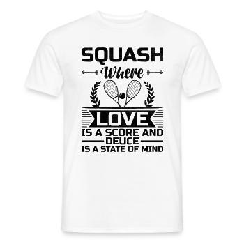 Squashspieler Squash Tennisspieler Raquetball Spor - Männer T-Shirt - Weiß - Vorne - AI Model Male 178 dark (178cm)
