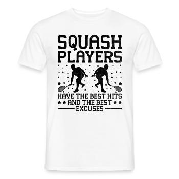 Squash Player Squash Tennis Player Raquetball Spor - Men's T-Shirt - white - Front - AI Model Male 178 dark (178cm)