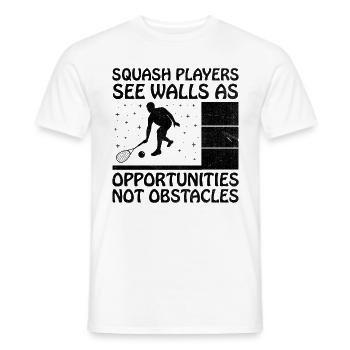 Squash Player Squash Tennis Player Raquetball Spor - Men's T-Shirt - white - Front - AI Model Male 178 dark (178cm)