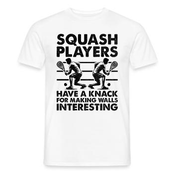 Squash Player Squash Tennis Player Raquetball Spor - Men's T-Shirt - white - Front - AI Model Male 178 dark (178cm)