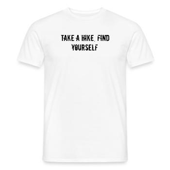 Wandern - Take a hike, find yourself - Männer T-Shirt - Weiß - Vorne - AI Model Male 178 dark (178cm)