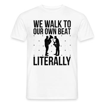 Marching Band Sayings Funny Marching Instruments - Men's T-Shirt - white - Front - AI Model Male 178 dark (178cm)