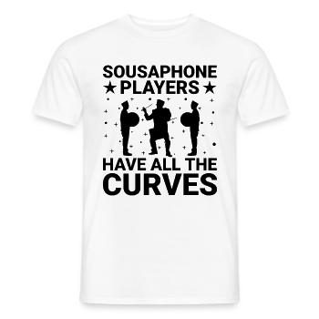 Marching Band Sayings Funny Marching Instruments - Men's T-Shirt - white - Front - AI Model Male 178 dark (178cm)