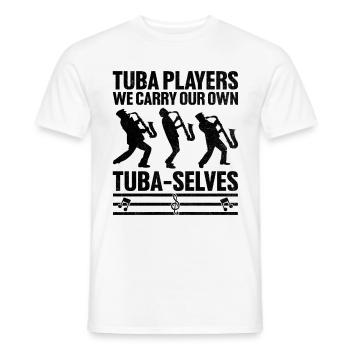 Marching Band Sayings Funny Marching Instruments - Men's T-Shirt - white - Front - AI Model Male 178 dark (178cm)