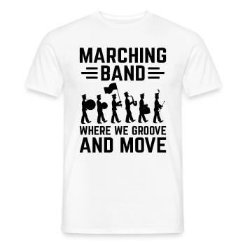 Marching Band Sayings Funny Marching Instruments - Men's T-Shirt - white - Front - AI Model Male 178 dark (178cm)