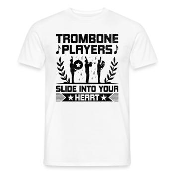 Marching Band Sayings Funny Marching Instruments - Men's T-Shirt - white - Front - AI Model Male 178 dark (178cm)