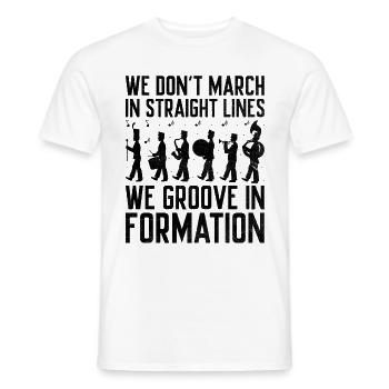 Marching Band Sayings Funny Marching Instruments - Men's T-Shirt - white - Front - AI Model Male 178 dark (178cm)