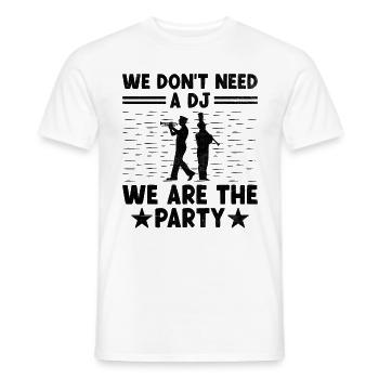 Blaskapelle Sprüche Lustige Marschinstrumente - Männer T-Shirt - Weiß - Vorne - AI Model Male 178 dark (178cm)
