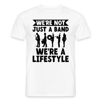 Marching Band Sayings Funny Marching Instruments - Men's T-Shirt - white - Front - AI Model Male 178 dark (178cm)