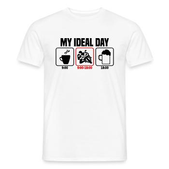 Ma journée parfaite à moto - T-shirt homme - blanc - Devant - AI Model Male 178 dark (178cm)
