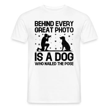 Dog Lover Photography Loves Dog Photographer Dogs - Men's T-Shirt - white - Front - AI Model Male 178 dark (178cm)