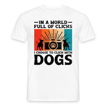 Dog Lover Photography Loves Dog Photographer Dogs - Men's T-Shirt - white - Front - AI Model Male 178 dark (178cm)