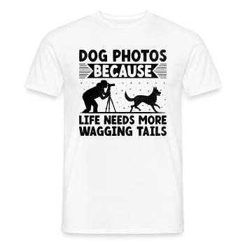 Dog Lover Photography Loves Dog Photographer Dogs - Men's T-Shirt - white - Front - AI Model Male 178 dark (178cm)