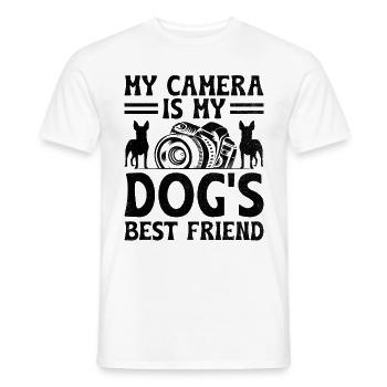 Dog Lover Photography Loves Dog Photographer Dogs - Men's T-Shirt - white - Front - AI Model Male 178 dark (178cm)