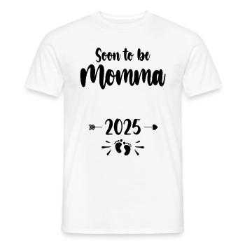 Momma Soon To Be Mom 2025 Mother Pregnant Kids Mot - Men's T-Shirt - white - Front - AI Model Male 178 dark (178cm)