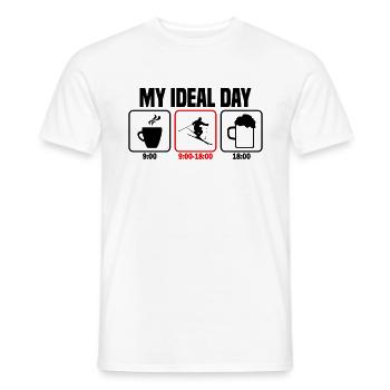 Mon skieur d’une journée parfait - T-shirt homme - blanc - Devant - AI Model Male 178 dark (178cm)