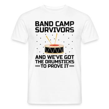 Drum Corps Marching Band Drum Corp Music Percussio - Männer T-Shirt - Weiß - Vorne - AI Model Male 178 dark (178cm)