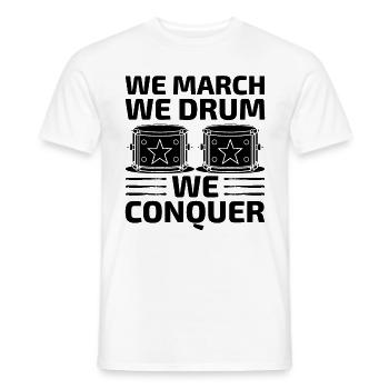 Drum Corps Marching Band Drum Corp Music Percussio - Männer T-Shirt - Weiß - Vorne - AI Model Male 178 dark (178cm)