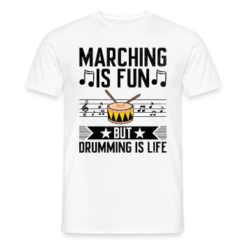 Drum Corps Marching Band Drum Corp Music Percussio - Men's T-Shirt - white - Front - AI Model Male 178 dark (178cm)