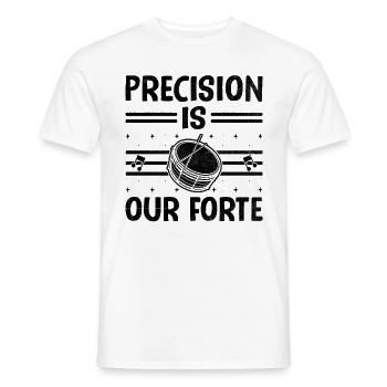 Drum Corps Marching Band Drum Corp Music Percussio - Männer T-Shirt - Weiß - Vorne - AI Model Male 178 dark (178cm)