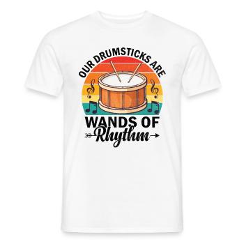 Drum Corps Marching Band Drum Corp Music Percussio - Männer T-Shirt - Weiß - Vorne - AI Model Male 178 dark (178cm)