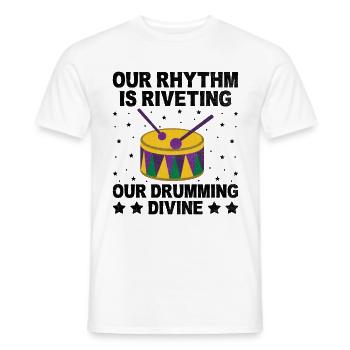 Drum Corps Marching Band Drum Corp Music Percussio - Men's T-Shirt - white - Front - AI Model Male 178 dark (178cm)