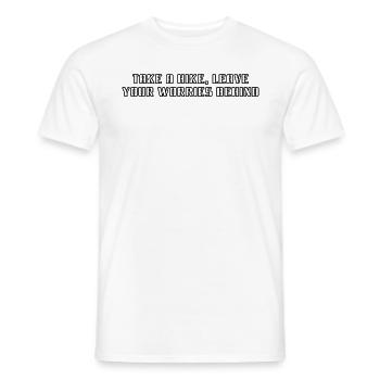Hiking - Take a hike, leave your worries behind - Men's T-Shirt - white - Front - AI Model Male 178 dark (178cm)