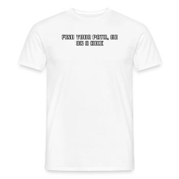 Wandern - Find your path, go on a hike - Männer T-Shirt - Weiß - Vorne - AI Model Male 178 dark (178cm)