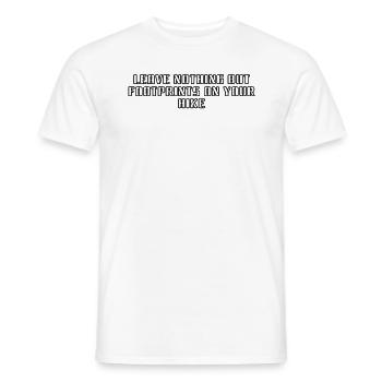Randonnée - Ne laissez rien d’autre que des empreintes de pas sur votre - T-shirt homme - blanc - Devant - AI Model Male 178 dark (178cm)