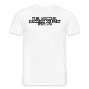 Hiking - Trail wanderer, embracing the great - Men's T-Shirt - white - Front - AI Model Male 178 dark (178cm)