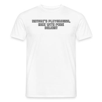 Randonnée - Terrain de jeu de la nature, randonnée avec des - T-shirt homme - blanc - Devant - AI Model Male 178 dark (178cm)