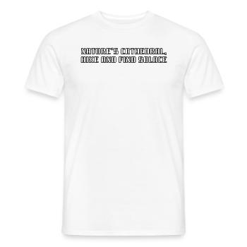 Wandern - Nature's cathedral, hike and find - Männer T-Shirt - Weiß - Vorne - AI Model Male 178 dark (178cm)