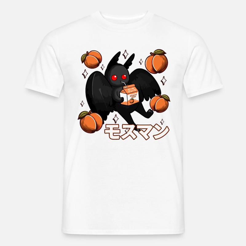 Mothman Pfirsichsaft - Männer T-Shirt - Weiß
