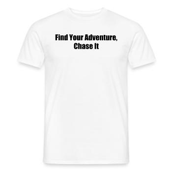 Wandern - Find Your Adventure, Chase It - Männer T-Shirt - Weiß - Vorne - AI Model Male 178 dark (178cm)
