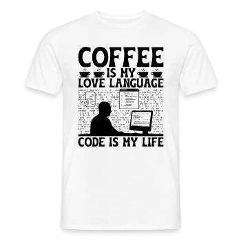 Kaffee-Codierung Programmierer Programmierer Entwickler Nerd Coff - Männer T-Shirt - Weiß - Vorne - AI Model Male 178 dark (178cm)