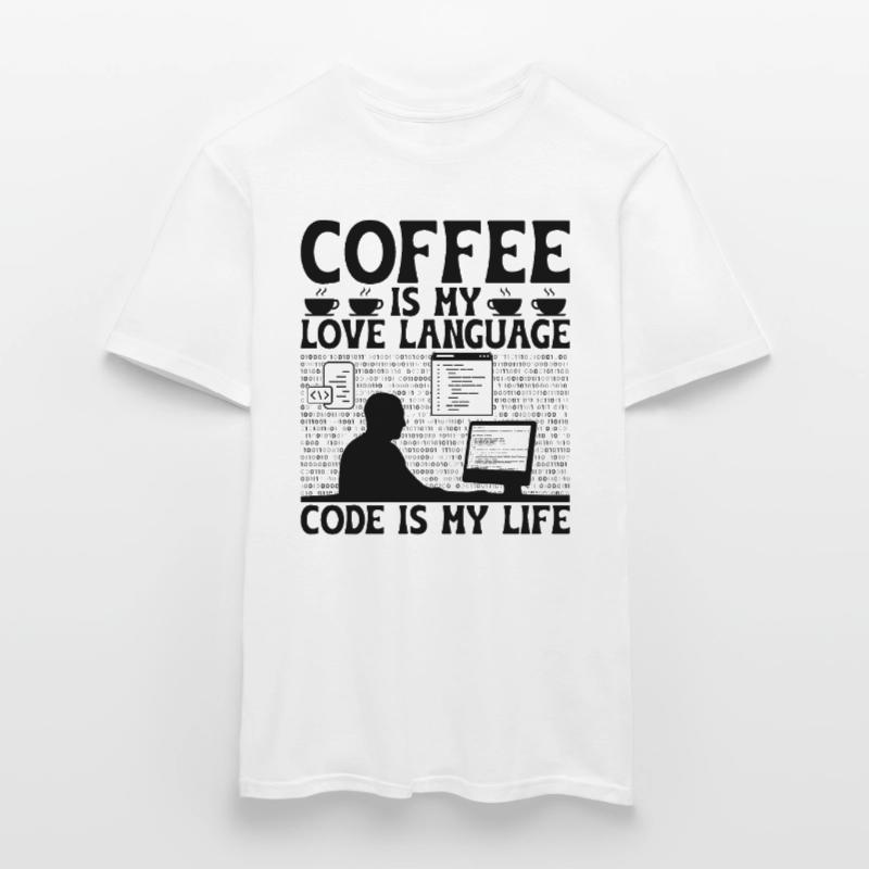 Kaffee-Codierung Programmierer Programmierer Entwickler Nerd Coff Männer T-Shirt