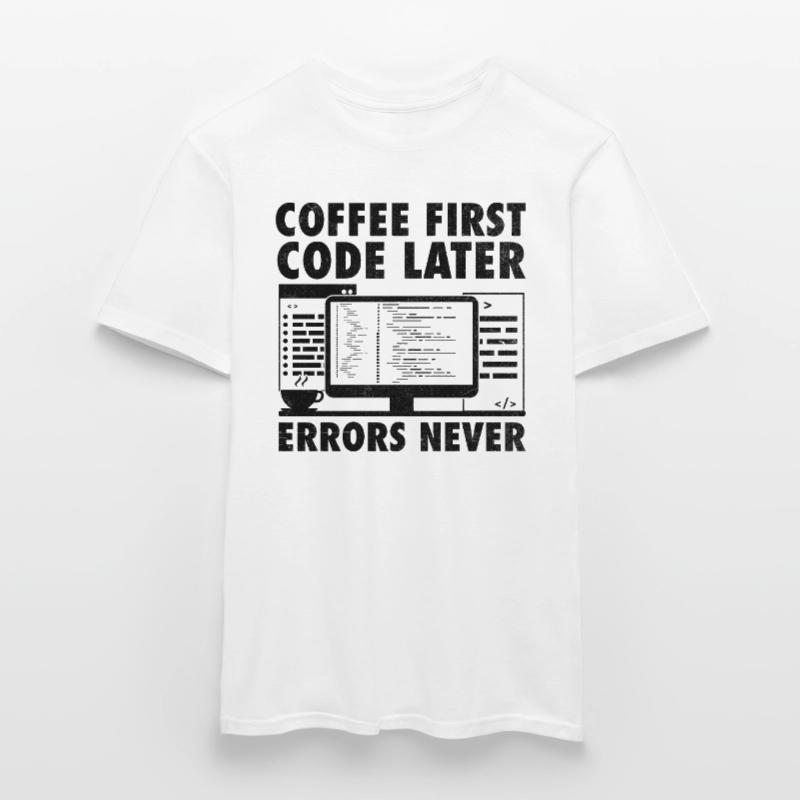Kaffee-Codierung Programmierer Programmierer Entwickler Nerd Coff Männer T-Shirt
