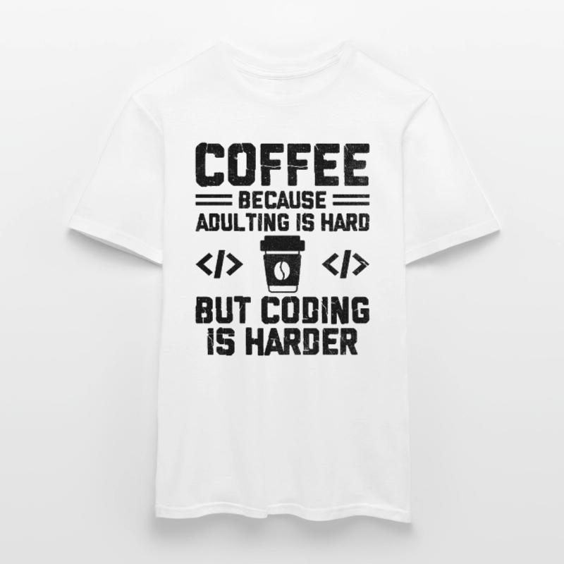Kaffee-Codierung Programmierer Programmierer Entwickler Nerd Coff Männer T-Shirt