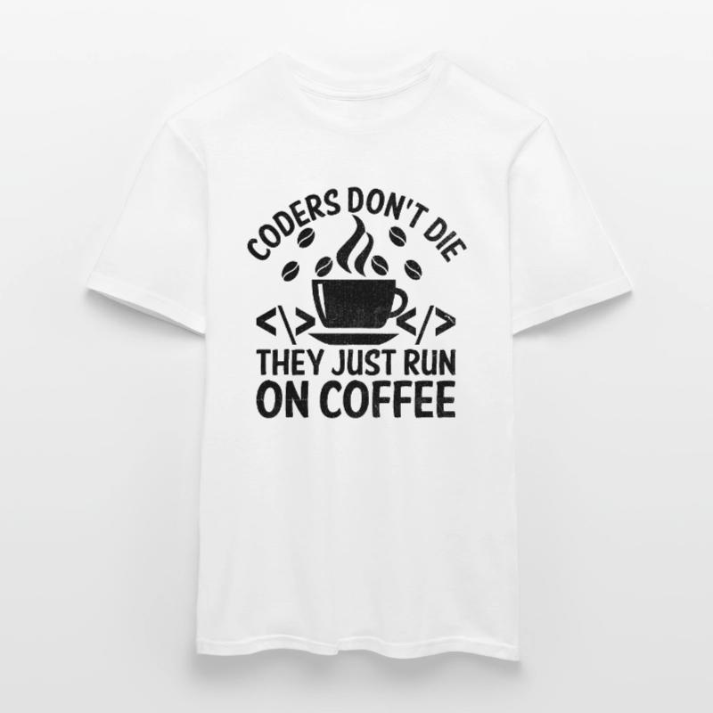 Kaffee-Codierung Programmierer Programmierer Entwickler Nerd Coff Männer T-Shirt