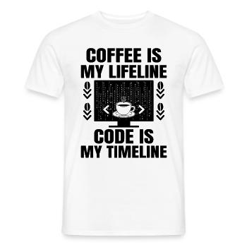 Kaffee-Codierung Programmierer Programmierer Entwickler Nerd Coff - Männer T-Shirt - Weiß - Vorne - AI Model Male 178 dark (178cm)