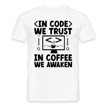 Café Codage Programmeur Codeur Développeur Nerd Coff - T-shirt homme - blanc - Devant - AI Model Male 178 dark (178cm)