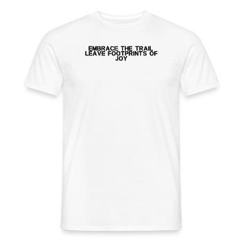 Randonnée - Embrassez le sentier, laissez des empreintes de - T-shirt homme - blanc - Devant - AI Model Male 178 dark (178cm)
